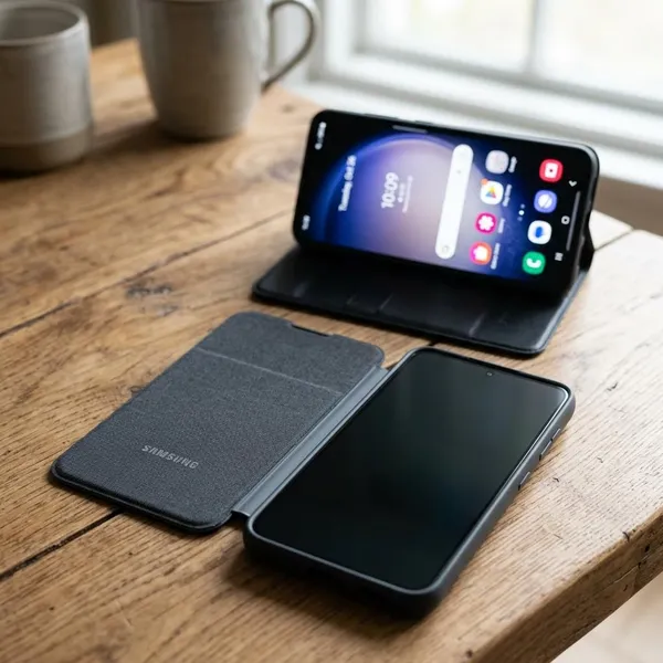 bildschirm automatisch einschalten beim aufklappen der handyhülle samsung