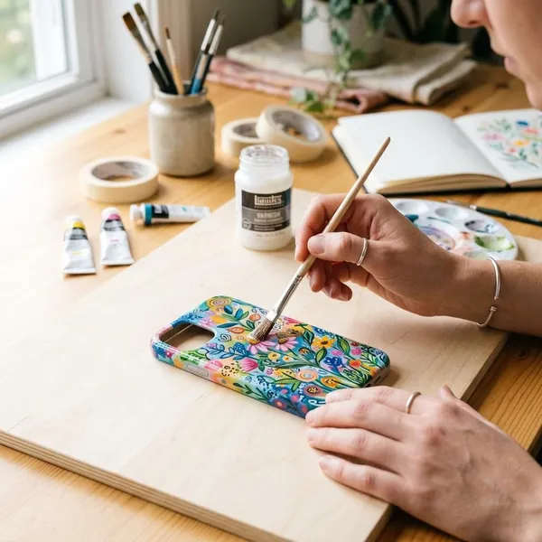 Handyhülle bemalen in 7 Schritten